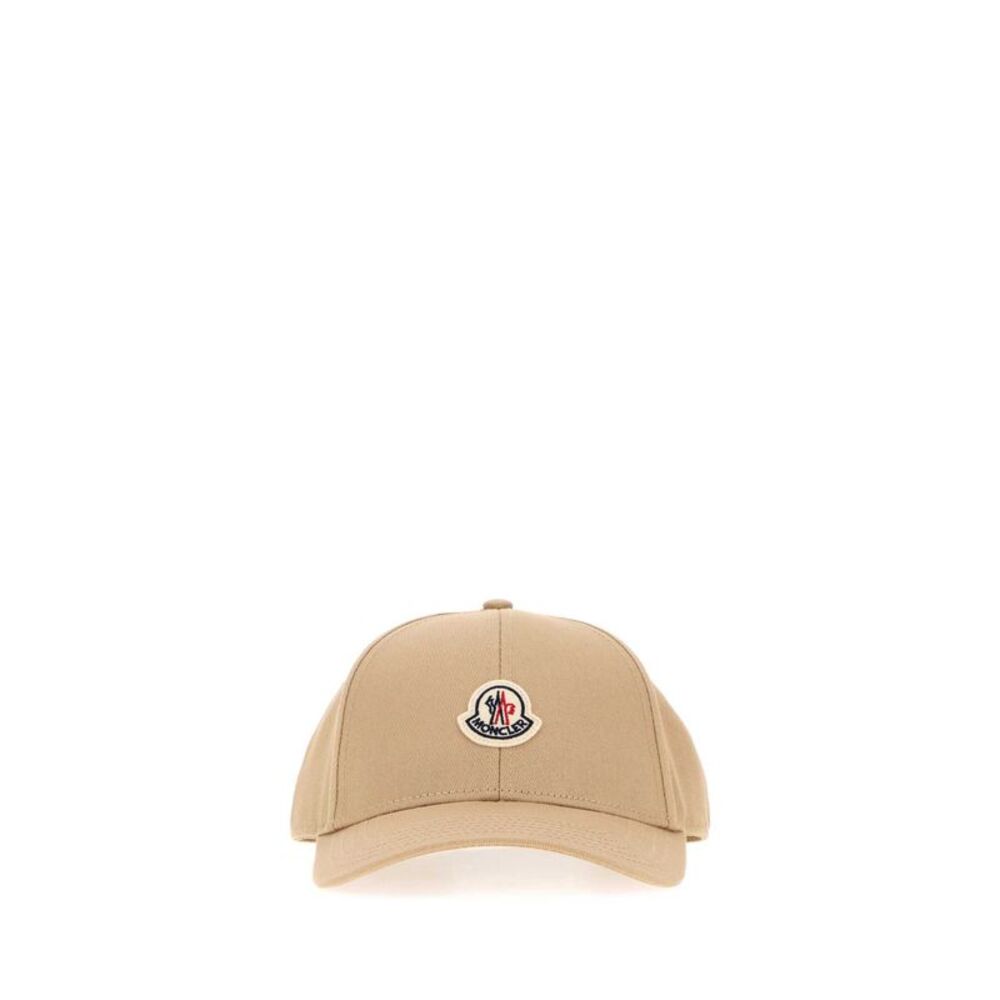 Moncler Men Beige Cotton Baseball Cap